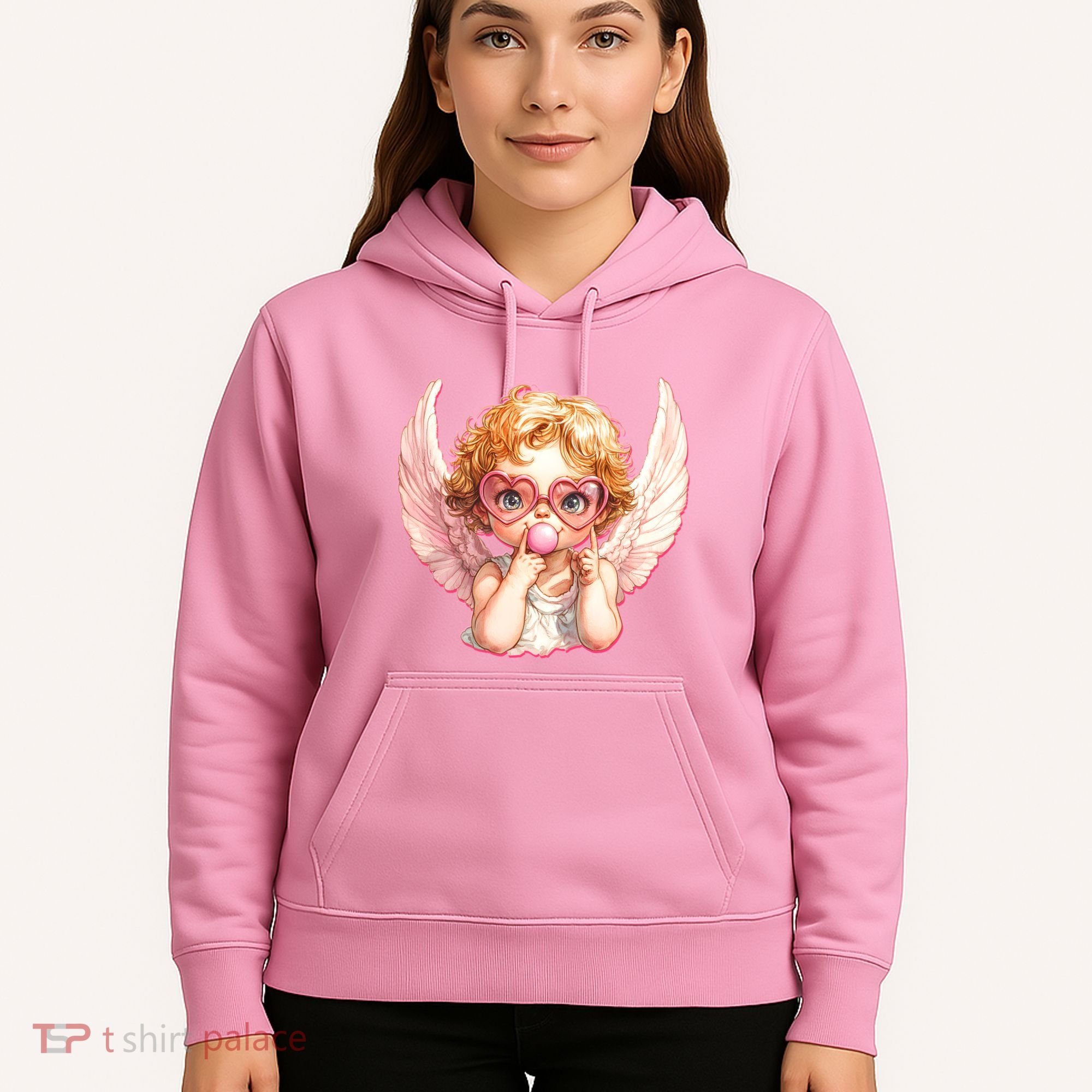 Funny Cute Valentines Day Cupid Bubble Gum Hoodie
