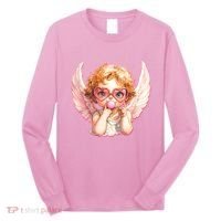 Funny Cute Valentines Day Cupid Bubble Gum Long Sleeve Shirt thumb 0