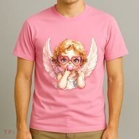 Funny Cute Valentines Day Cupid Bubble Gum T-Shirt thumb 3