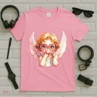 Funny Cute Valentines Day Cupid Bubble Gum T-Shirt thumb 5
