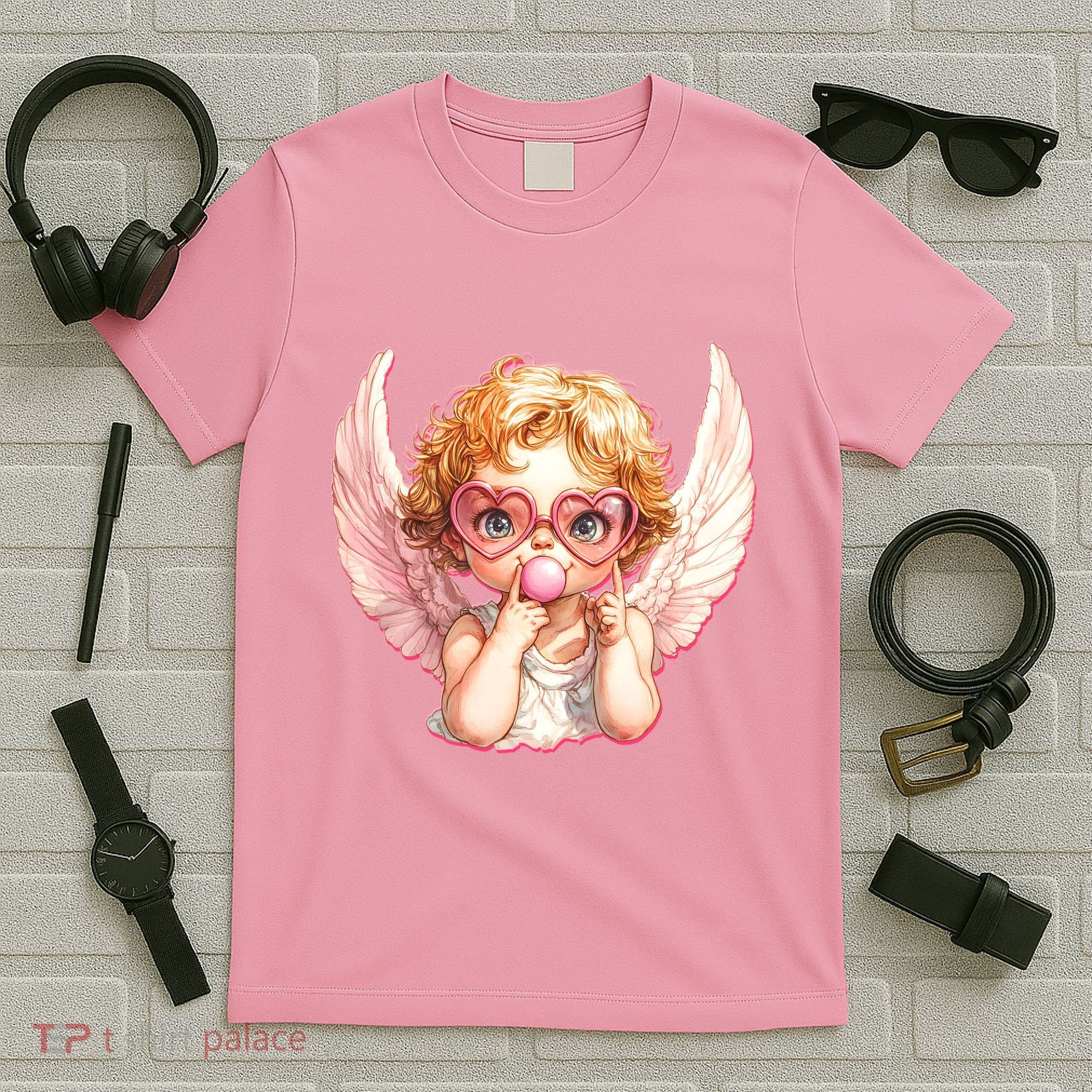Funny Cute Valentines Day Cupid Bubble Gum T-Shirt