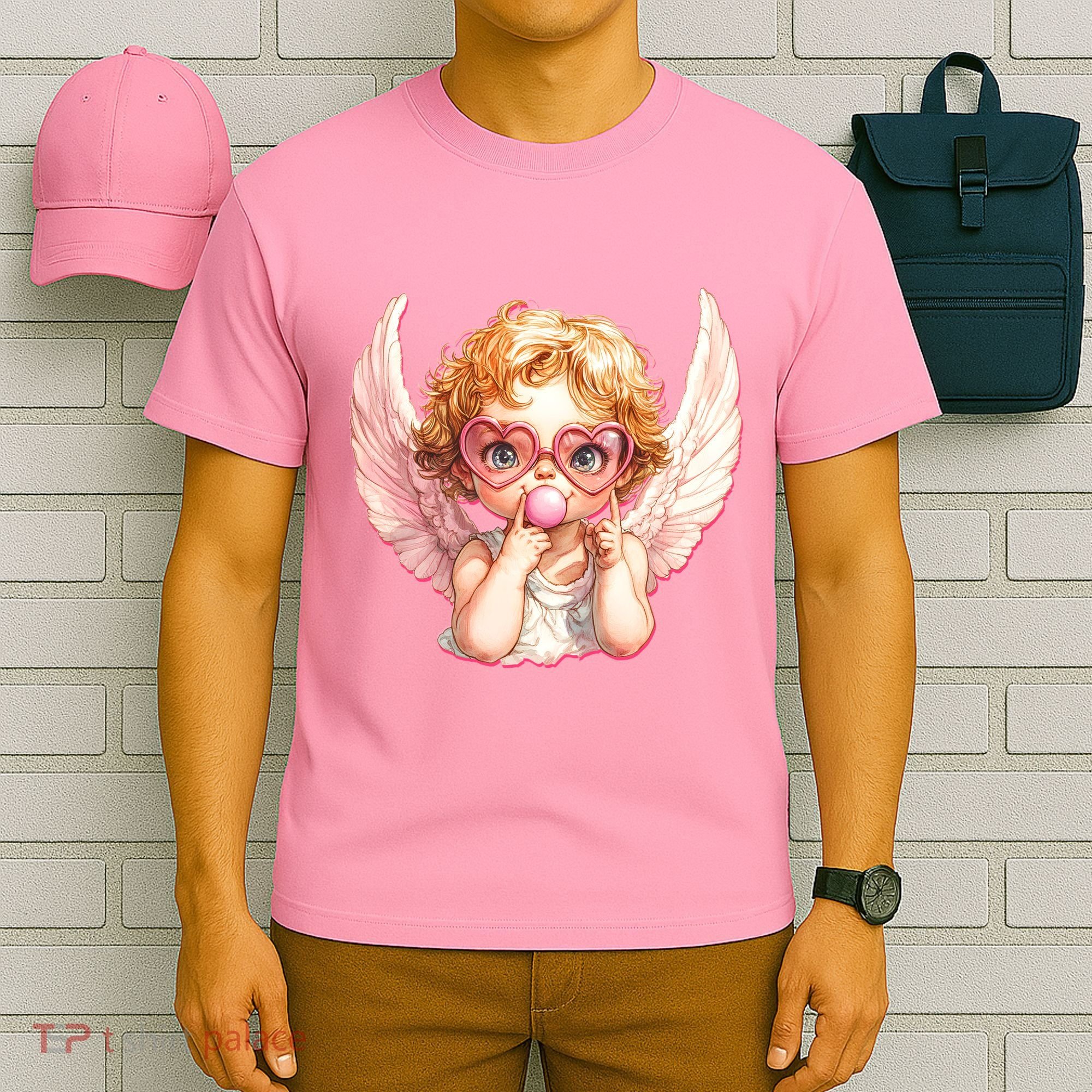 Funny Cute Valentines Day Cupid Bubble Gum T-Shirt