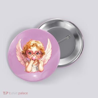 Funny Cute Valentines Day Cupid Bubble Gum Button