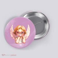 Funny Cute Valentines Day Cupid Bubble Gum Button thumb 0