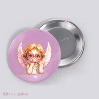Funny Cute Valentines Day Cupid Bubble Gum Button thumb 0