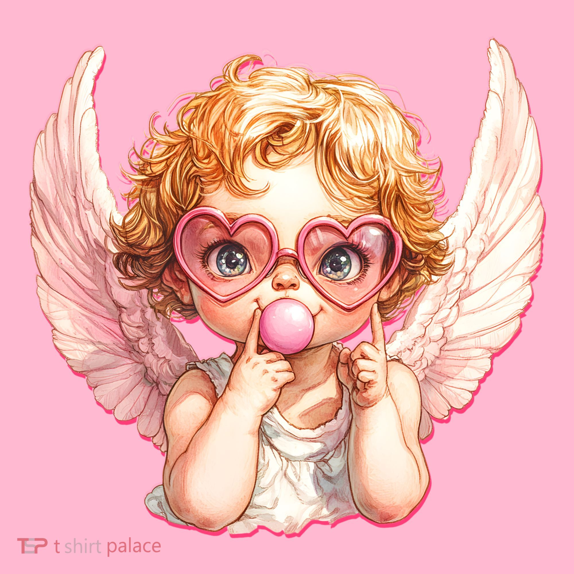 Funny Cute Valentines Day Cupid Bubble Gum Mousepad