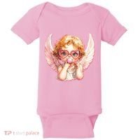 Funny Cute Valentines Day Cupid Bubble Gum Baby Bodysuit thumb 0