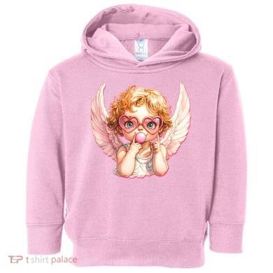 Funny Cute Valentines Day Cupid Bubble Gum Toddler Hoodie