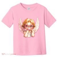 Funny Cute Valentines Day Cupid Bubble Gum Toddler T-Shirt thumb 0