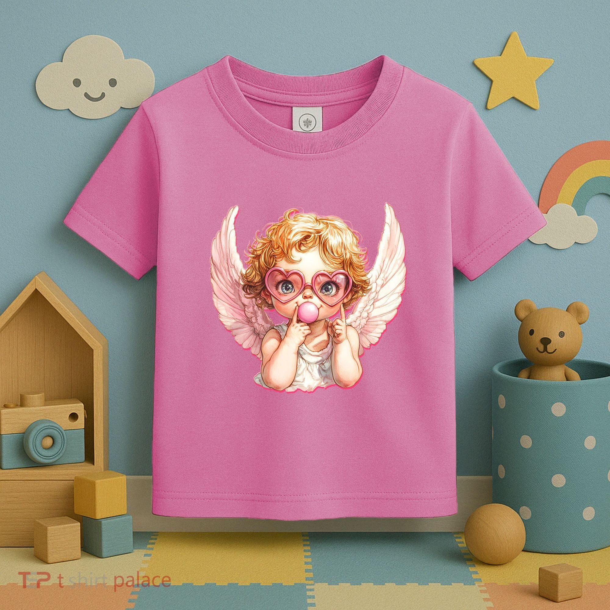 Funny Cute Valentines Day Cupid Bubble Gum Toddler T-Shirt