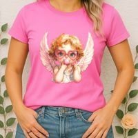 Funny Cute Valentines Day Cupid Bubble Gum Women's T-Shirt thumb 2