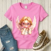 Funny Cute Valentines Day Cupid Bubble Gum Women's T-Shirt thumb 3