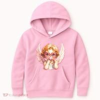 Funny Cute Valentines Day Cupid Bubble Gum Kids Hoodie thumb 0