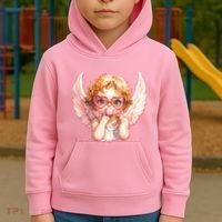 Funny Cute Valentines Day Cupid Bubble Gum Kids Hoodie thumb 2