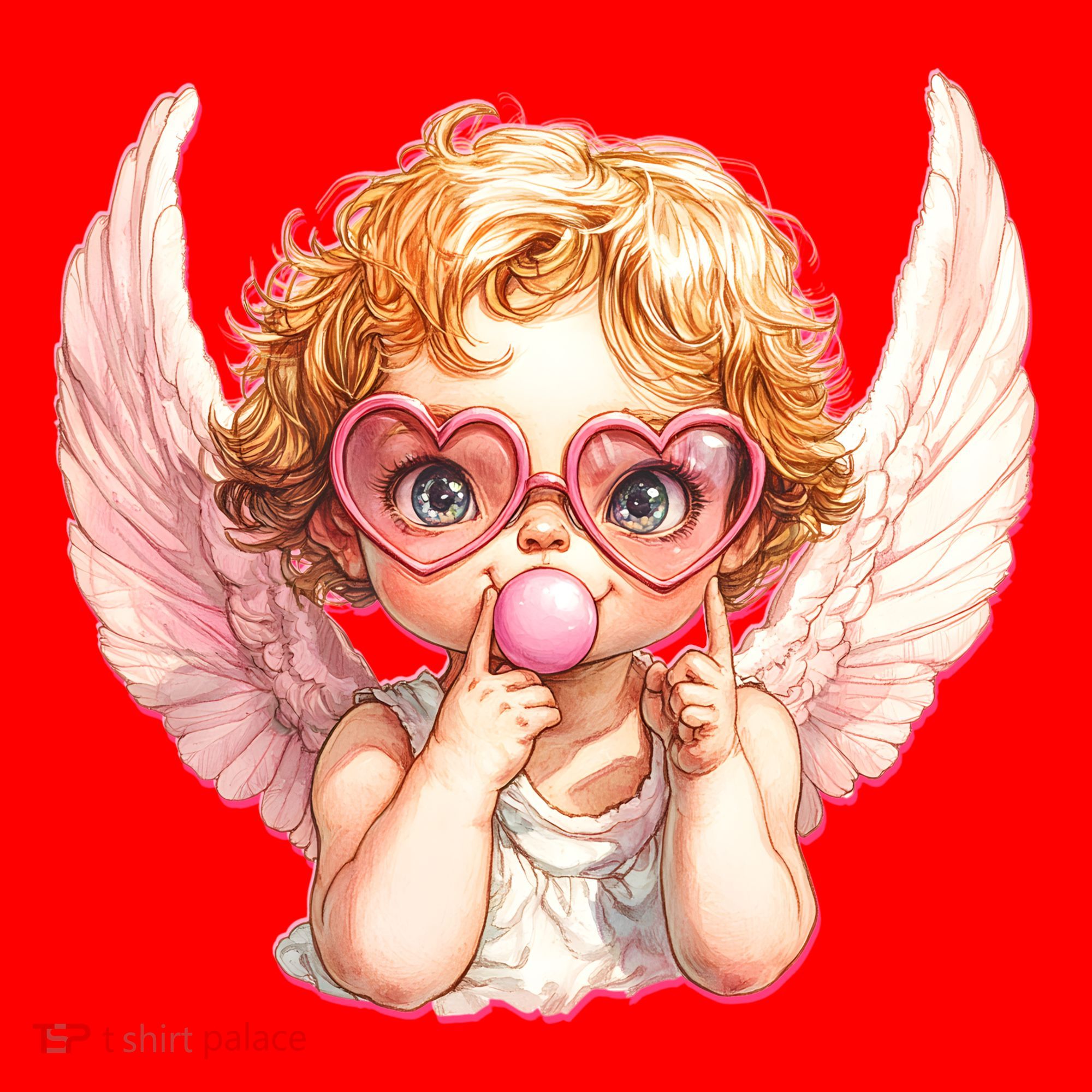 Funny Cute Valentines Day Cupid Bubble Gum Santa Hat
