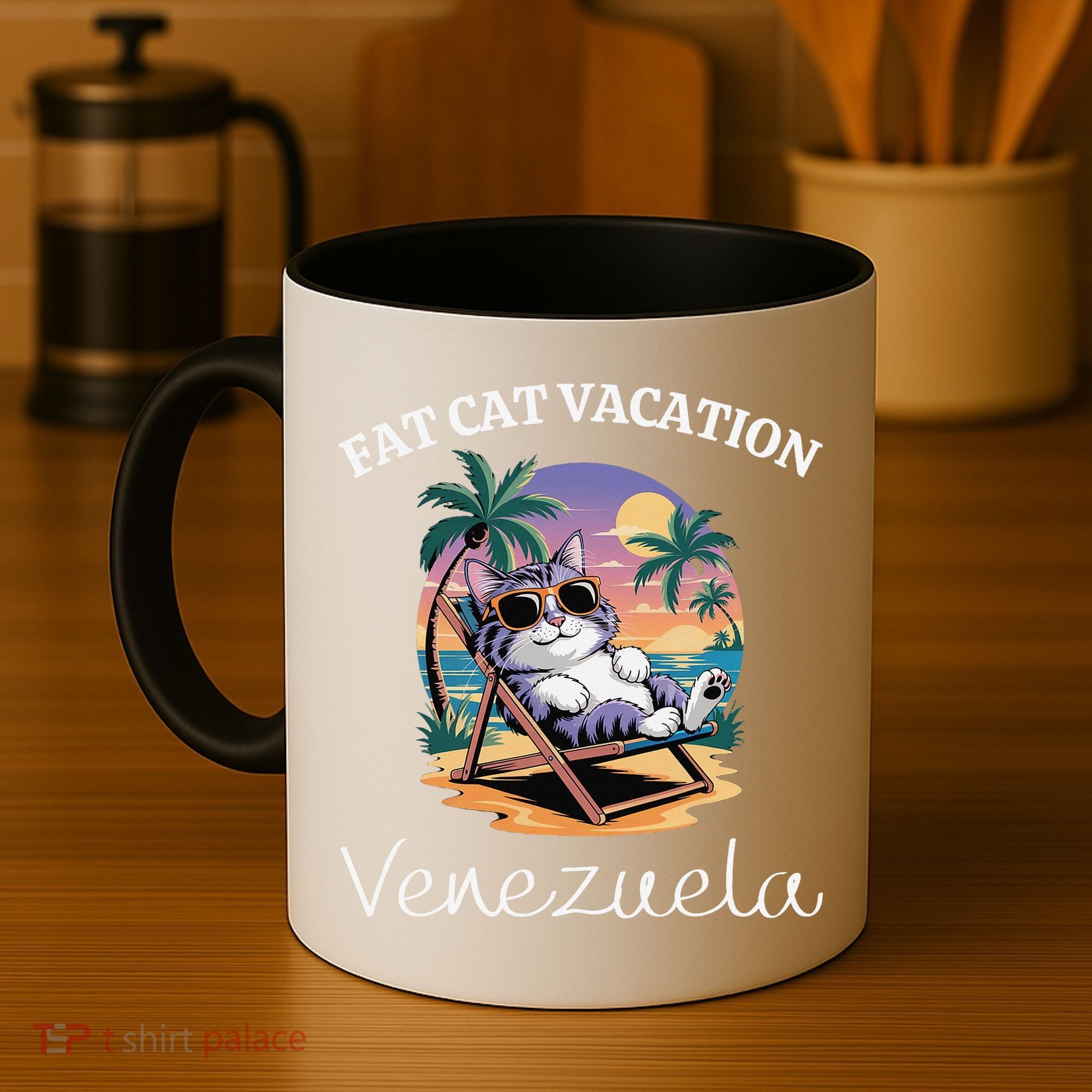 Fat Cat Vacation Venezuela Travel Venezuela Coffee Mug