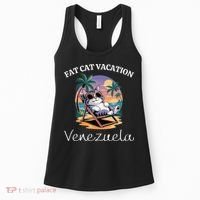 Fat Cat Vacation Venezuela Travel Venezuela Women's Tank Top thumb 0