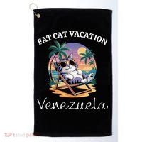 Fat Cat Vacation Venezuela Travel Venezuela Golf Towel thumb 0