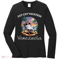 Fat Cat Vacation Venezuela Travel Venezuela Women's Long Sleeve Shirt thumb 0