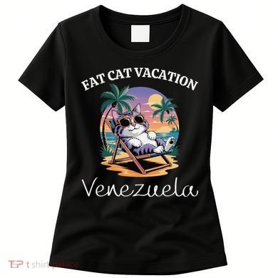Fat Cat Vacation Venezuela Travel Venezuela Women's T-Shirt