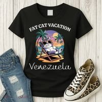 Fat Cat Vacation Venezuela Travel Venezuela Women's T-Shirt thumb 3