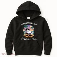 Fat Cat Vacation Venezuela Travel Venezuela Kids Hoodie thumb 0