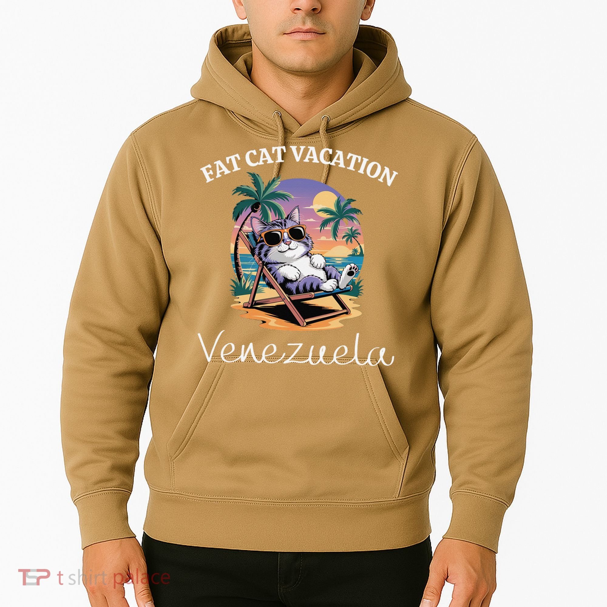 Fat Cat Vacation Venezuela Travel Venezuela Hoodie