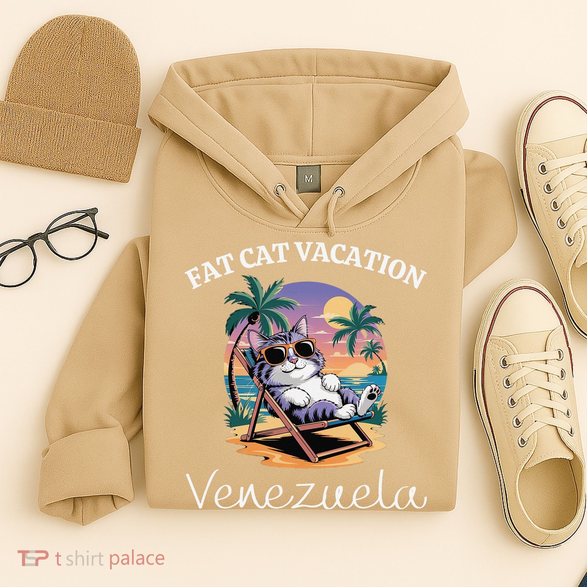Fat Cat Vacation Venezuela Travel Venezuela Hoodie