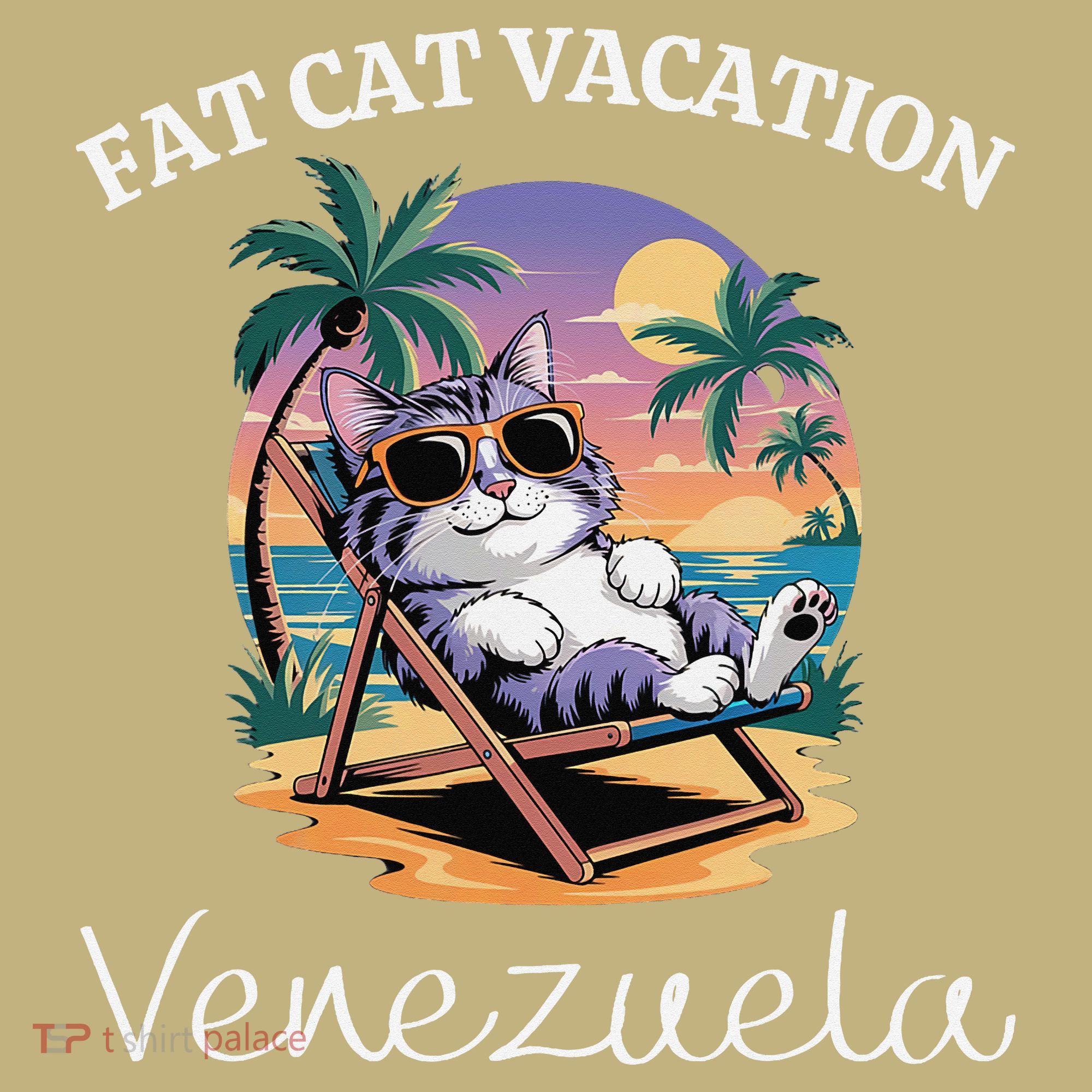 Fat Cat Vacation Venezuela Travel Venezuela Sweatshirt