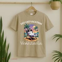 Fat Cat Vacation Venezuela Travel Venezuela T-Shirt thumb 2