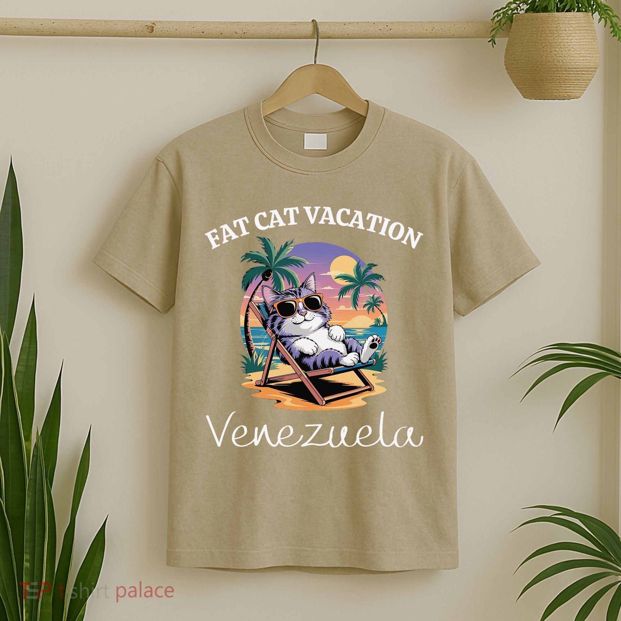 Fat Cat Vacation Venezuela Travel Venezuela T-Shirt