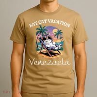 Fat Cat Vacation Venezuela Travel Venezuela T-Shirt thumb 3