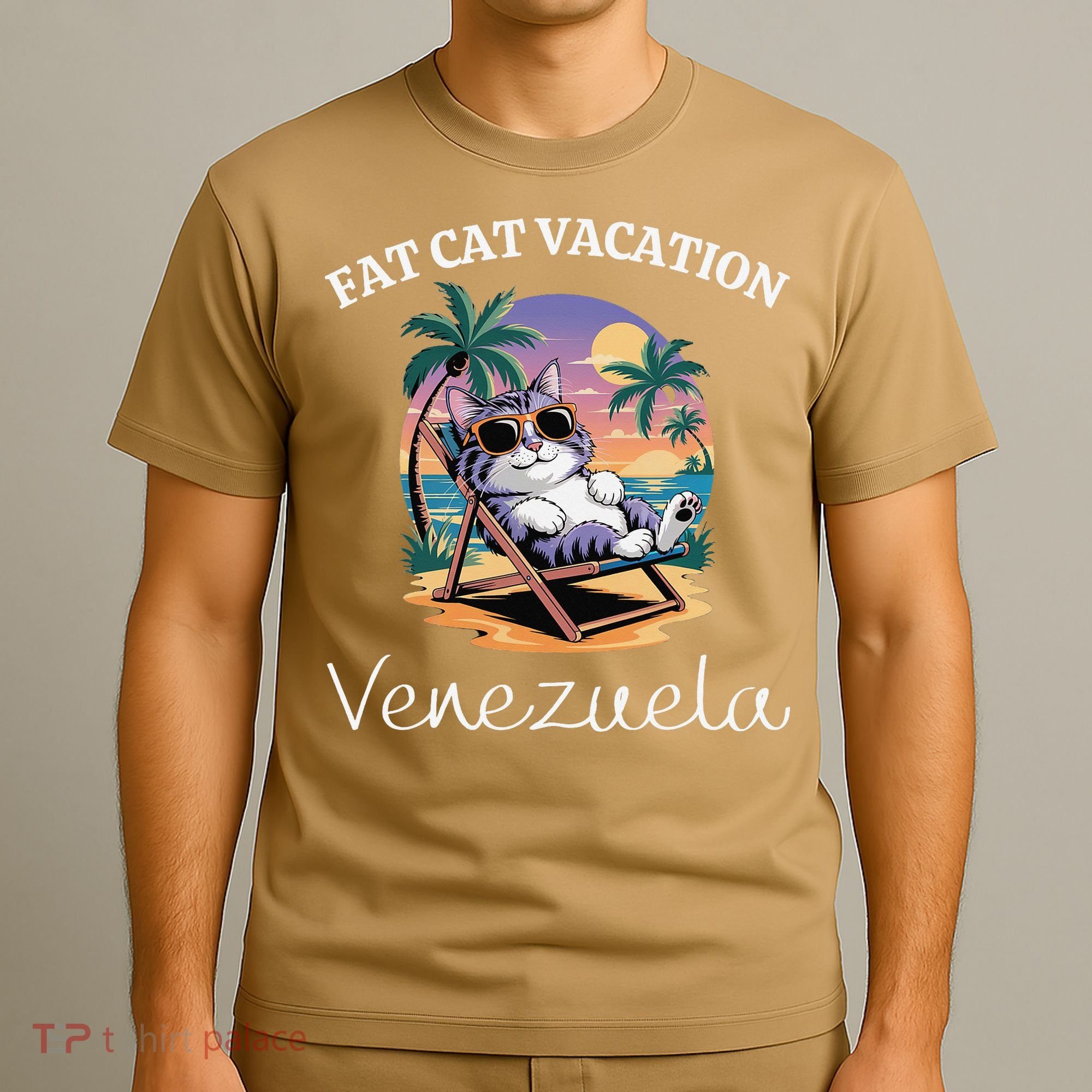 Fat Cat Vacation Venezuela Travel Venezuela T-Shirt