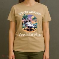 Fat Cat Vacation Venezuela Travel Venezuela T-Shirt thumb 4