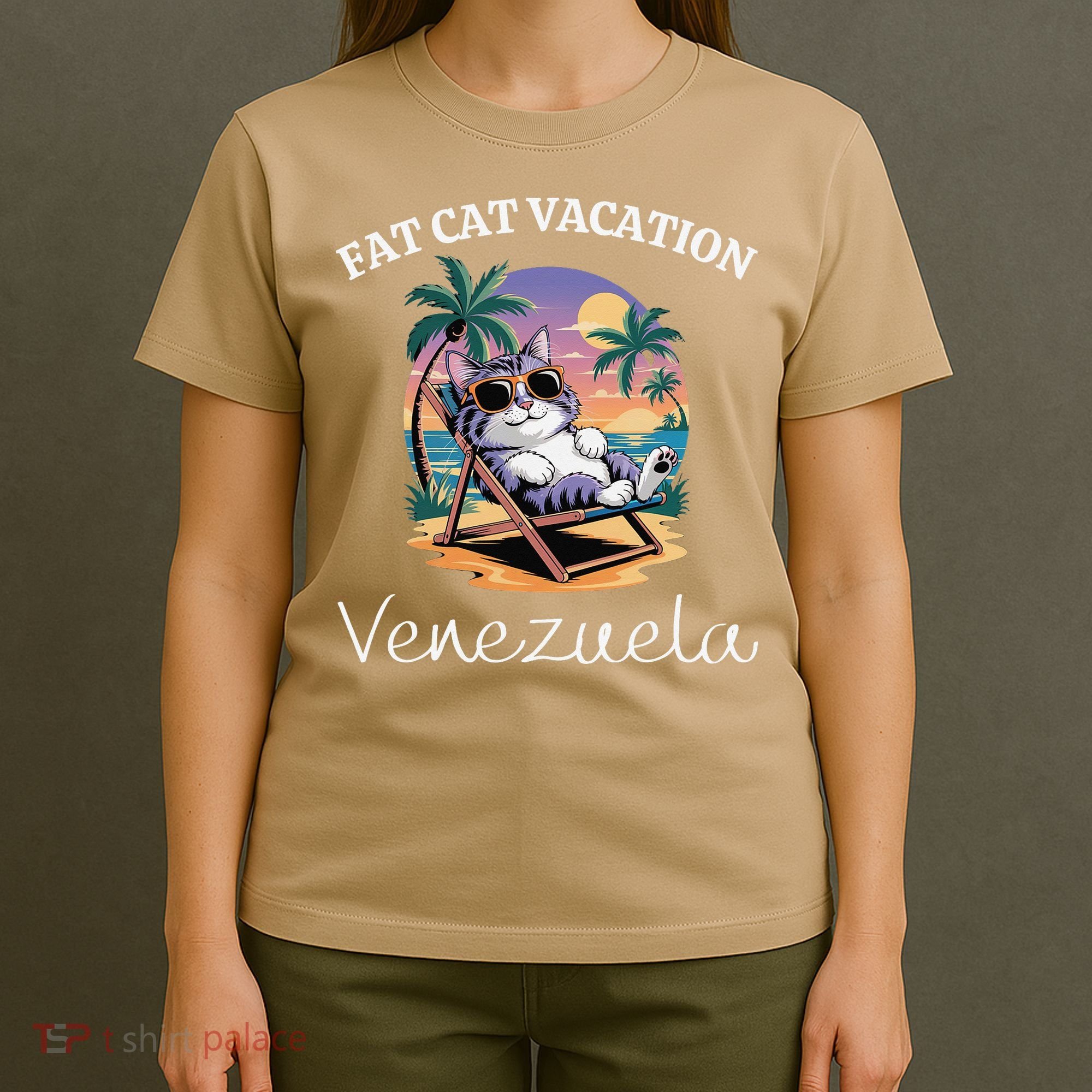 Fat Cat Vacation Venezuela Travel Venezuela T-Shirt