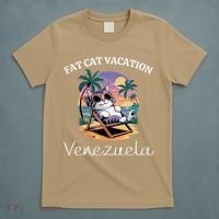 Fat Cat Vacation Venezuela Travel Venezuela T-Shirt thumb 5