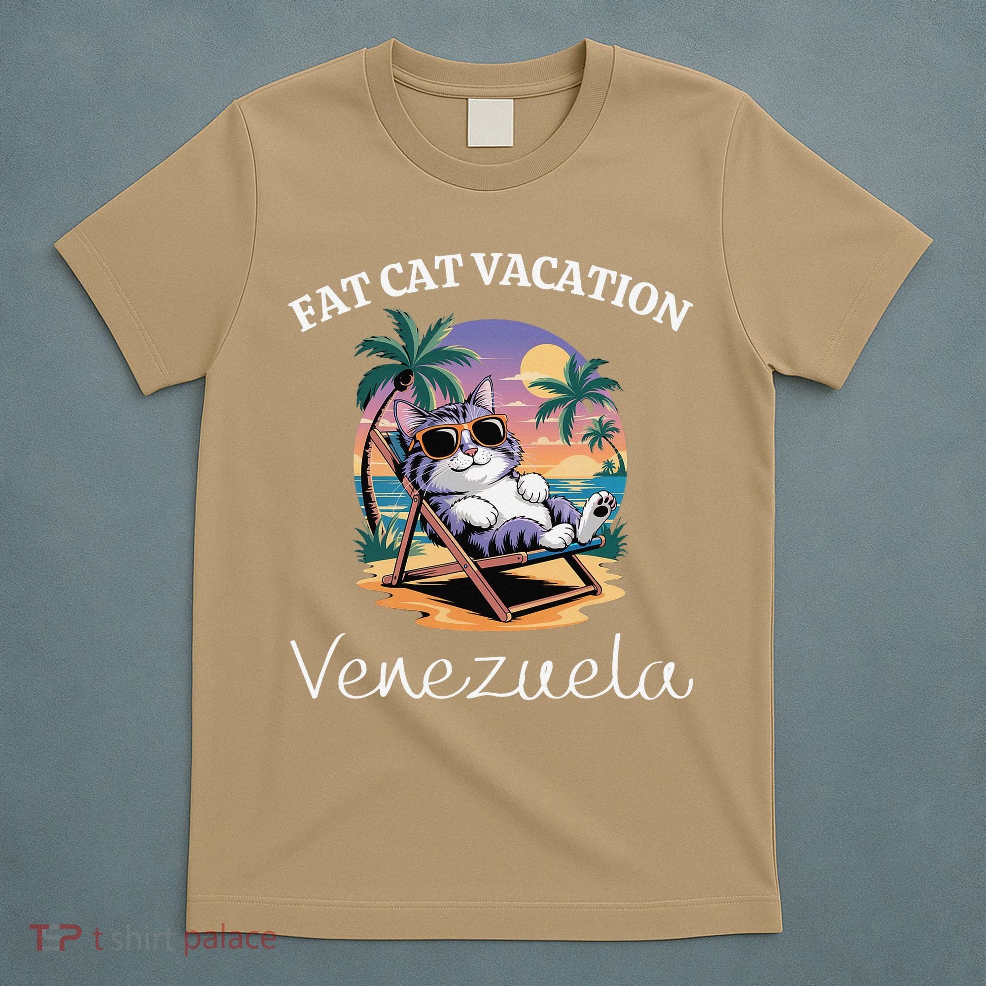 Fat Cat Vacation Venezuela Travel Venezuela T-Shirt
