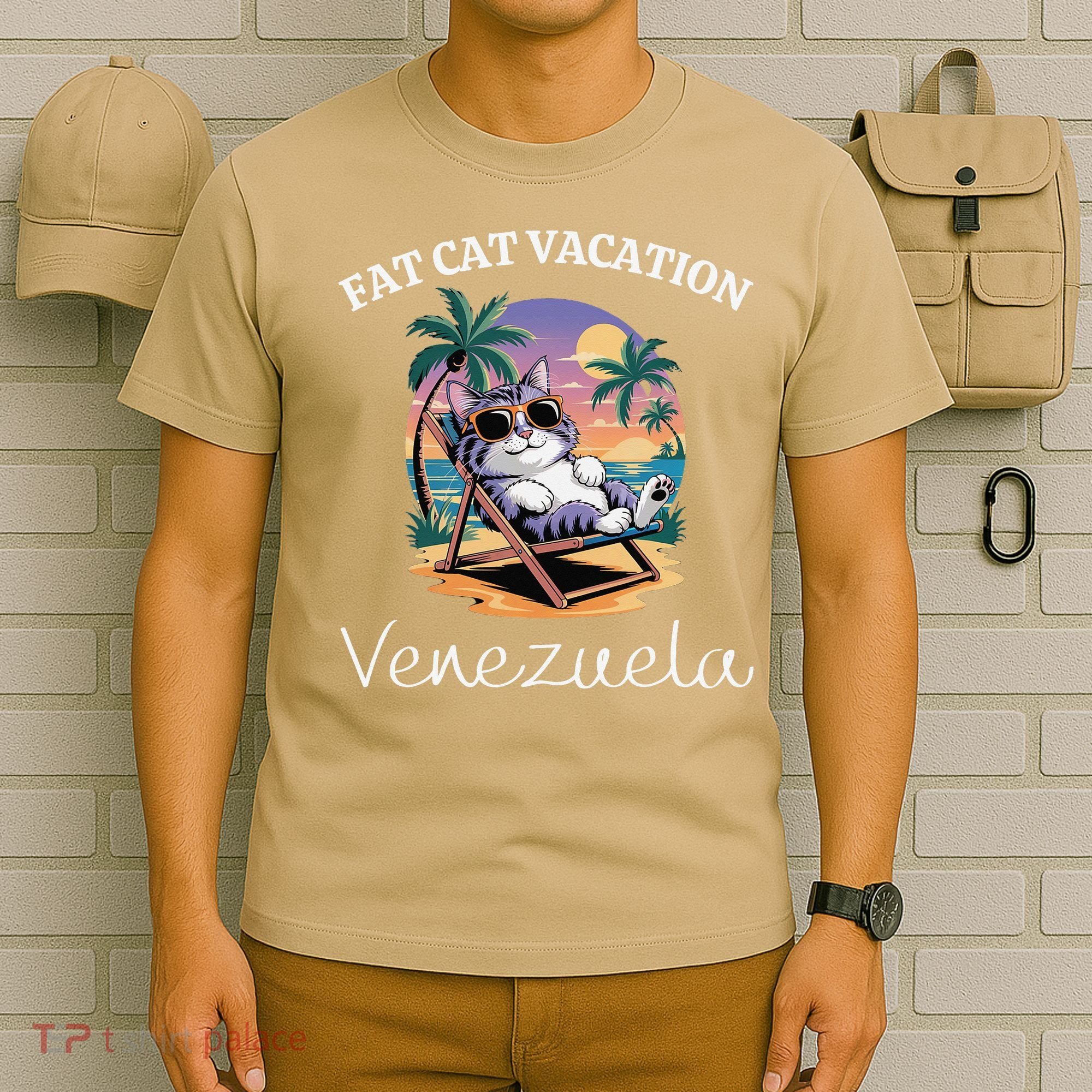Fat Cat Vacation Venezuela Travel Venezuela T-Shirt