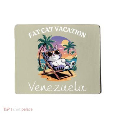 Fat Cat Vacation Venezuela Travel Venezuela Mousepad