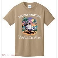 Fat Cat Vacation Venezuela Travel Venezuela Kids T-Shirt thumb 0