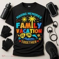 Family Cruise Vacation 2026 Summer Trip Cooling Performance Crew T-Shirt thumb 3