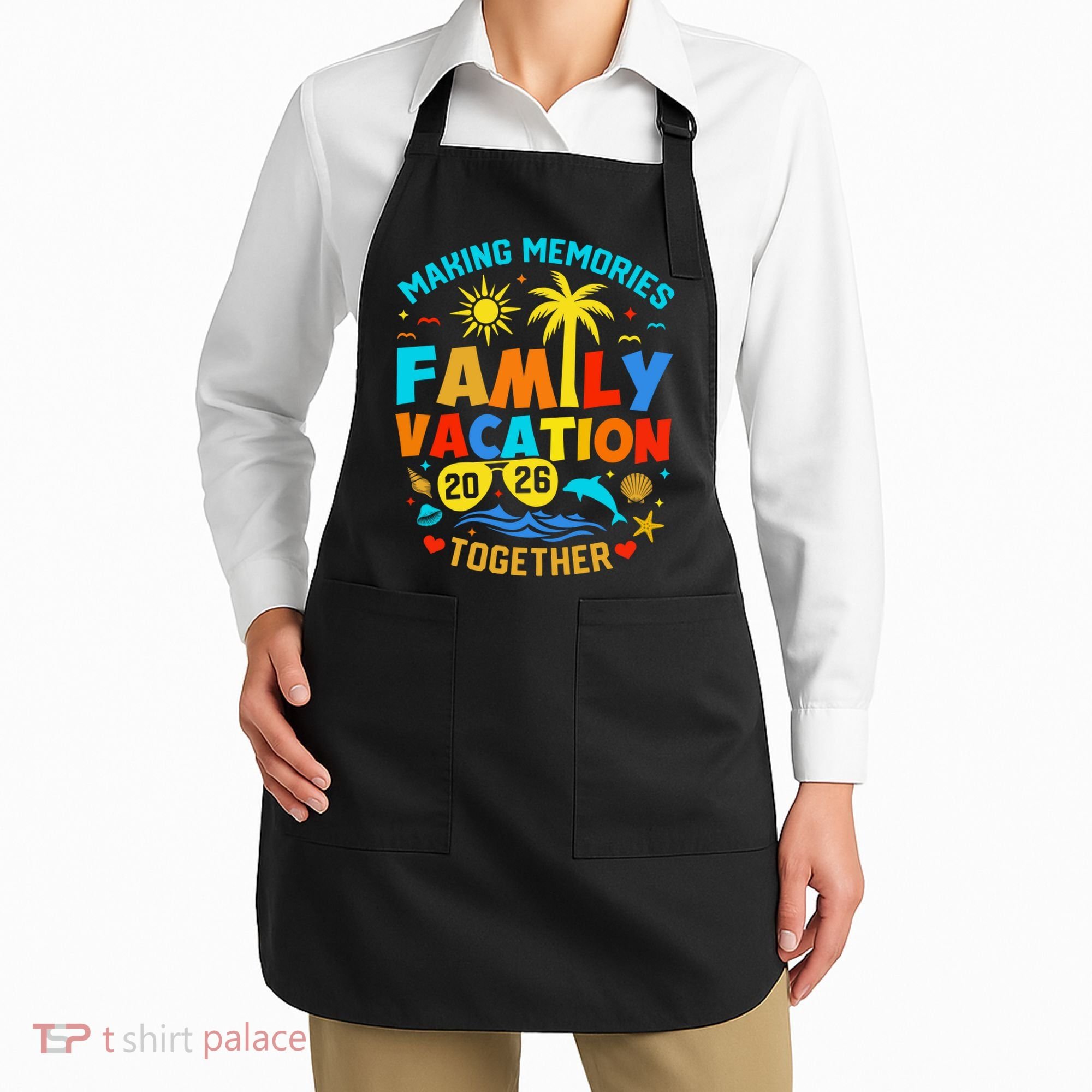 Family Cruise Vacation 2026 Summer Trip Apron