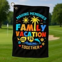 Family Cruise Vacation 2026 Summer Trip Golf Towel thumb 1