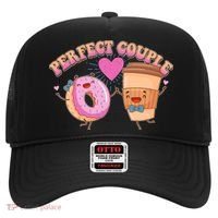 Funny Cute Valentines Day Perfect Couple Donut And Coffee Hat thumb 0
