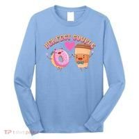Funny Cute Valentines Day Perfect Couple Donut And Coffee Long Sleeve Shirt thumb 0