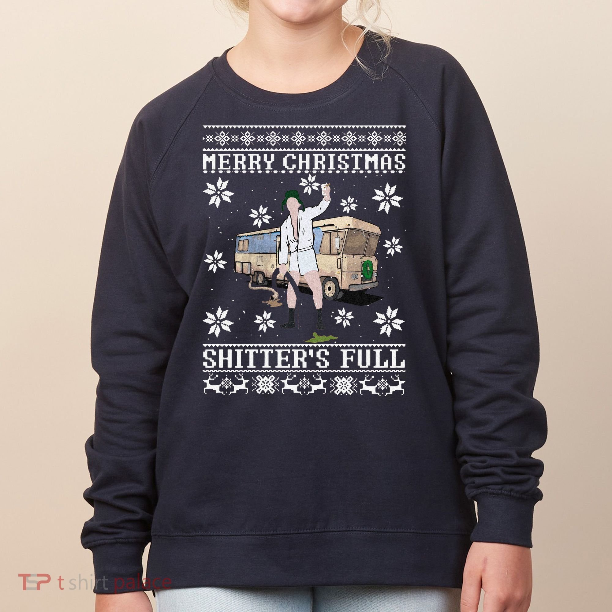 Funny Christmas Vacation Merry Christmas Shitters Full Christmas Ugly Women's Sweatshirt