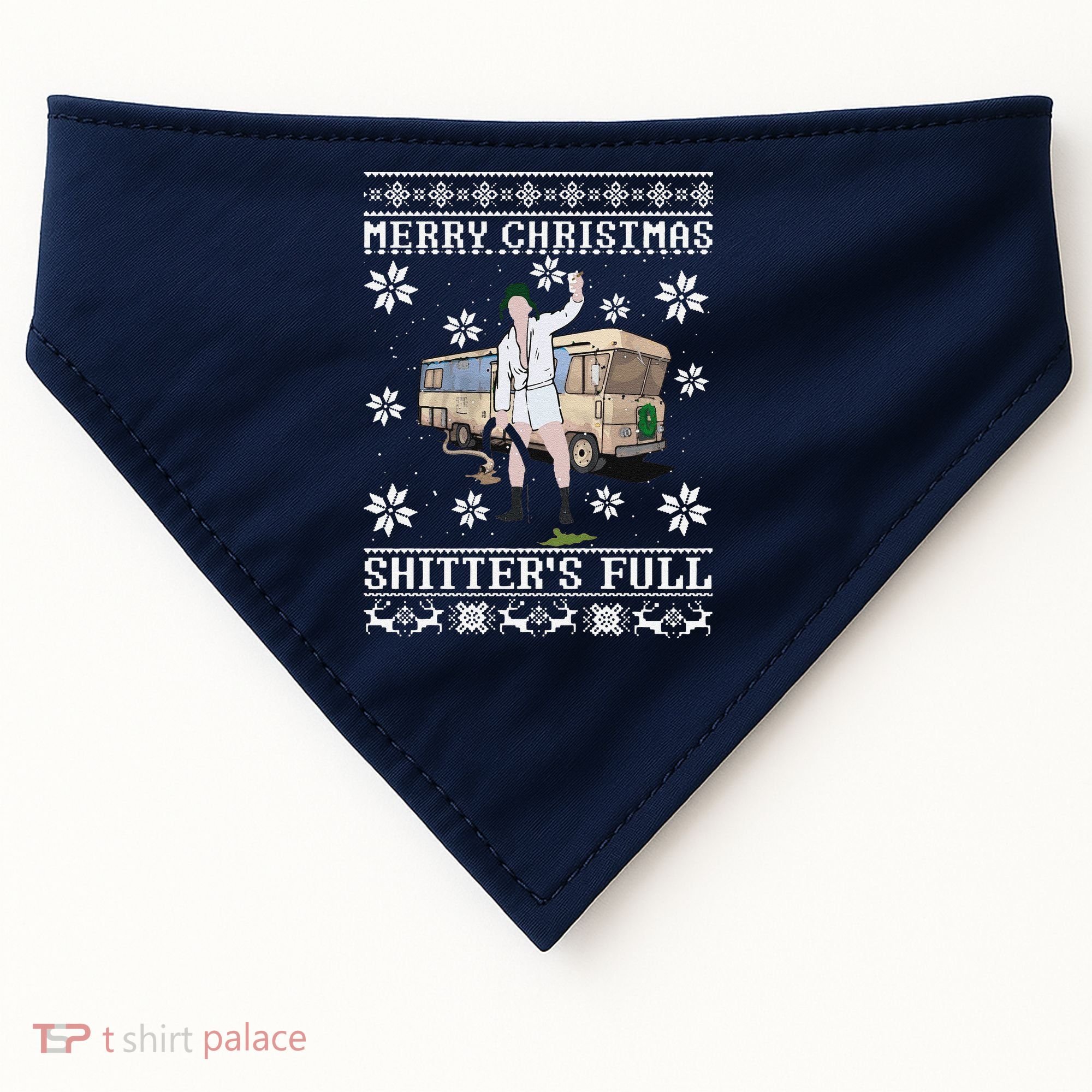 Funny Christmas Vacation Merry Christmas Shitters Full Christmas Ugly USA-Made Doggie Bandana