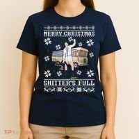 Funny Christmas Vacation Merry Christmas Shitters Full Christmas Ugly T-Shirt thumb 4