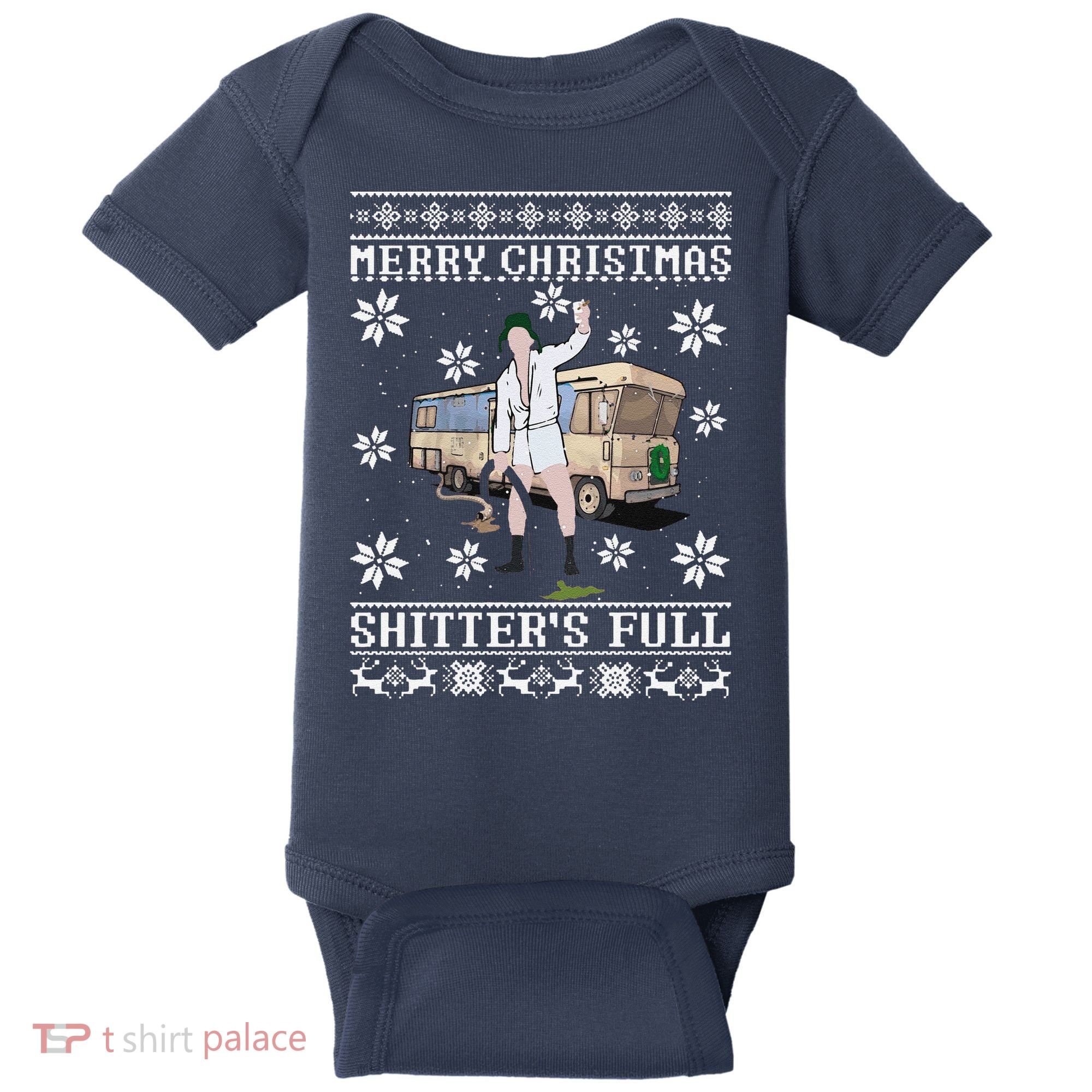 Funny Christmas Vacation Merry Christmas Shitters Full Christmas Ugly Baby Bodysuit