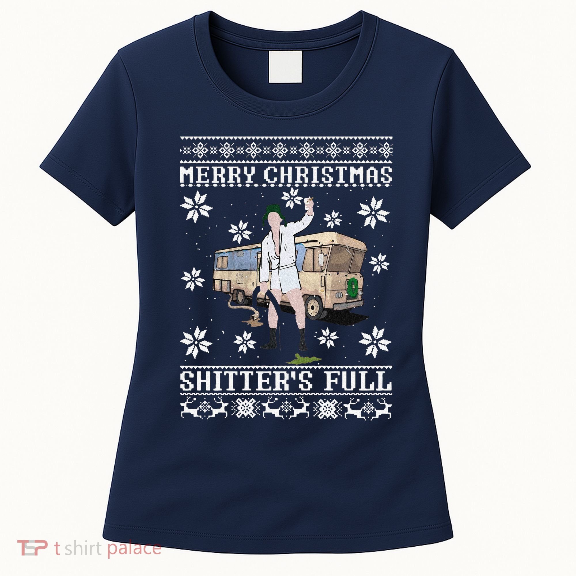 Funny Christmas Vacation Merry Christmas Shitters Full Christmas Ugly Women's T-Shirt